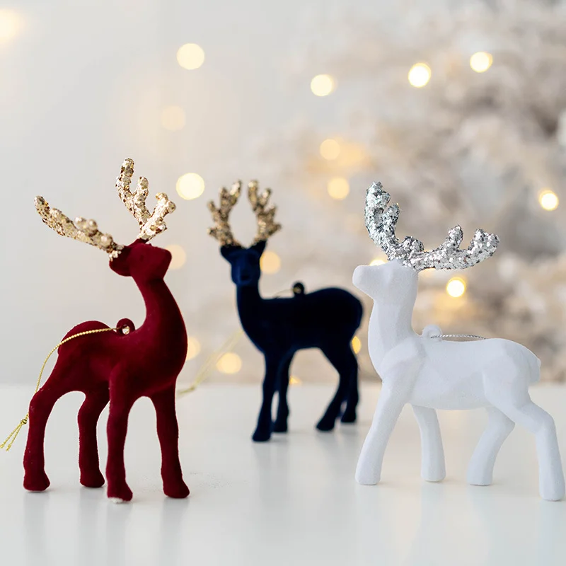 FrostDeer Glitter Deer Ornament - Luxe Christmas Decor