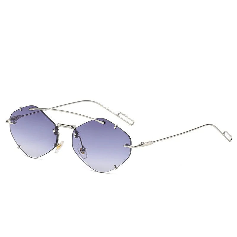Lucia - Rimless Diamond Sunglasses