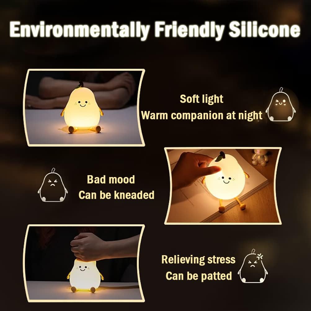 PearGlow LED Night Light - USB Warm White