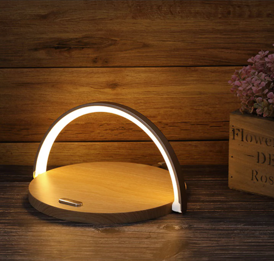 Bowlight Design - Stylish 3-in-1 Night Lamp with Qi Charger
