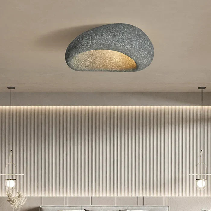 SereneAura - Natural Wabi-Sabi Ceiling Light