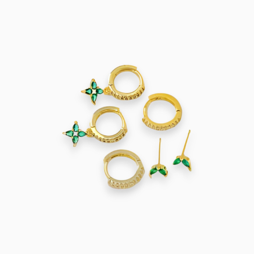 GoldGleam - Gold Earrings Set for Women