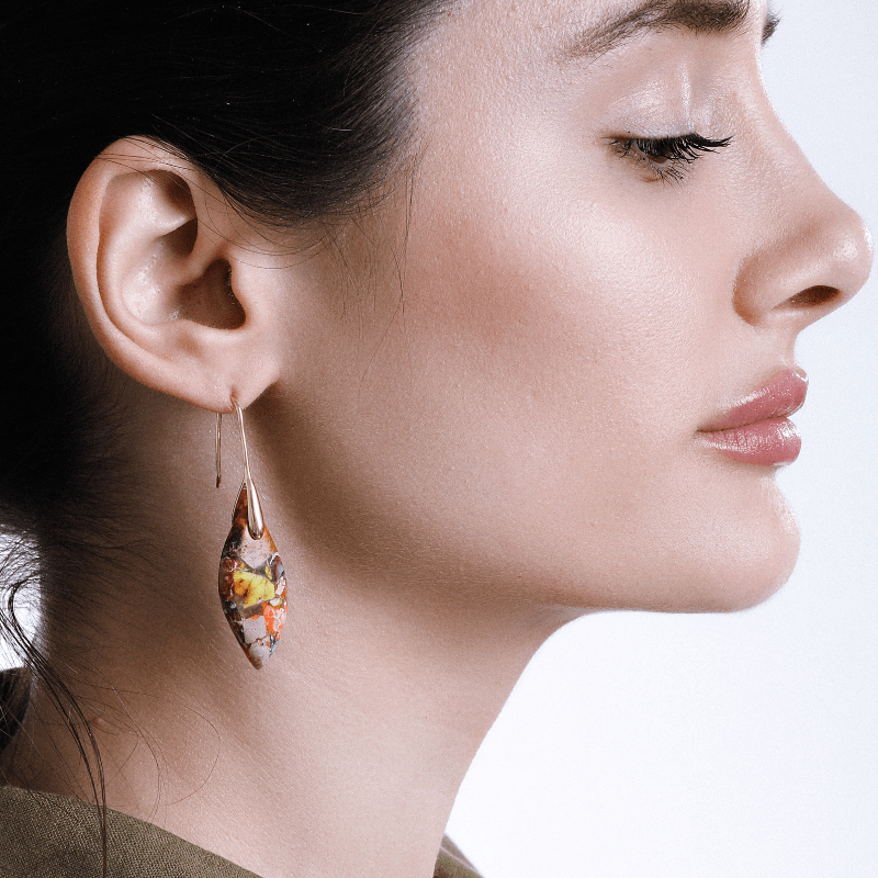 Amaris Teardrop Regalite Earrings