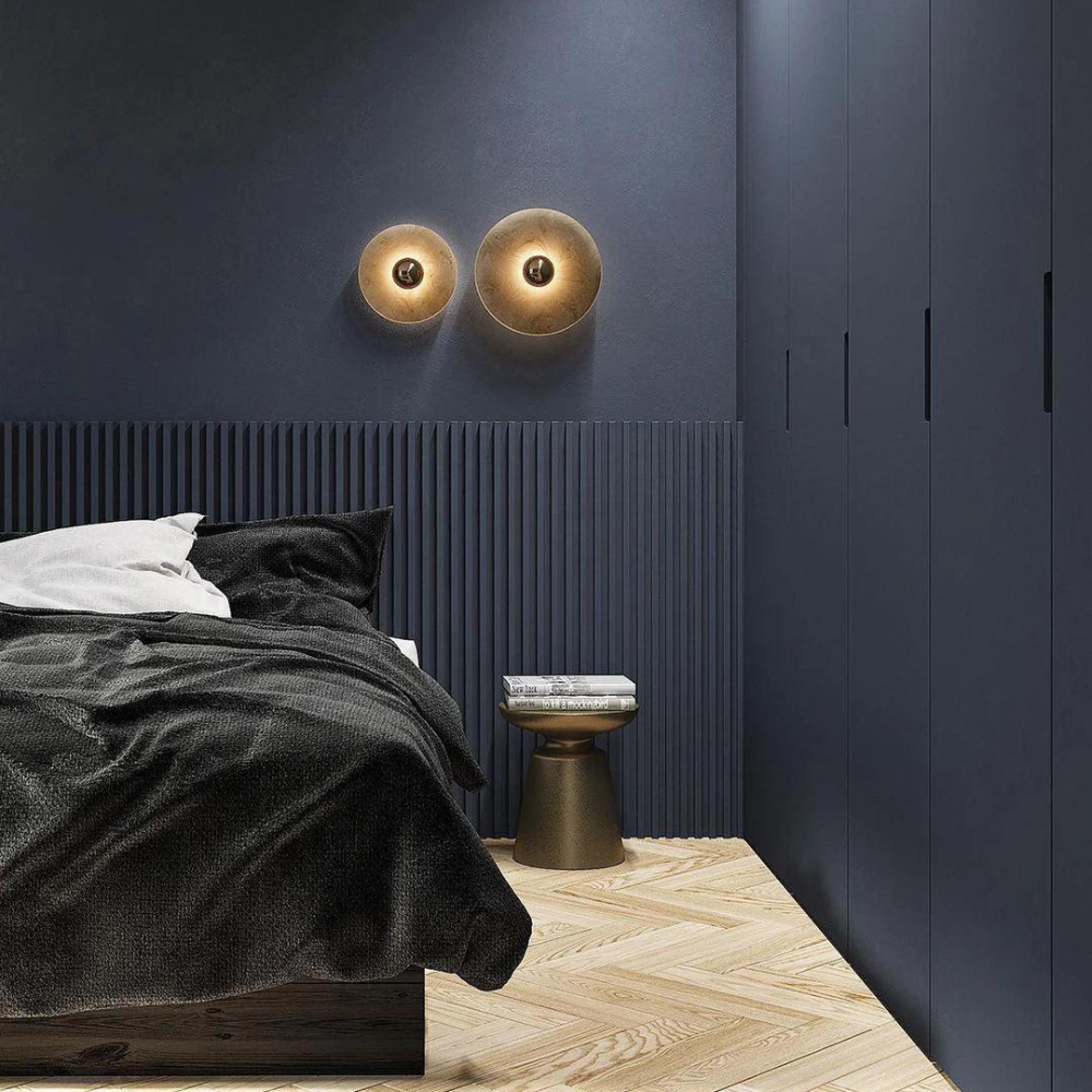 Aurora d'Or Round Wall Lamp - Alabaster Glow