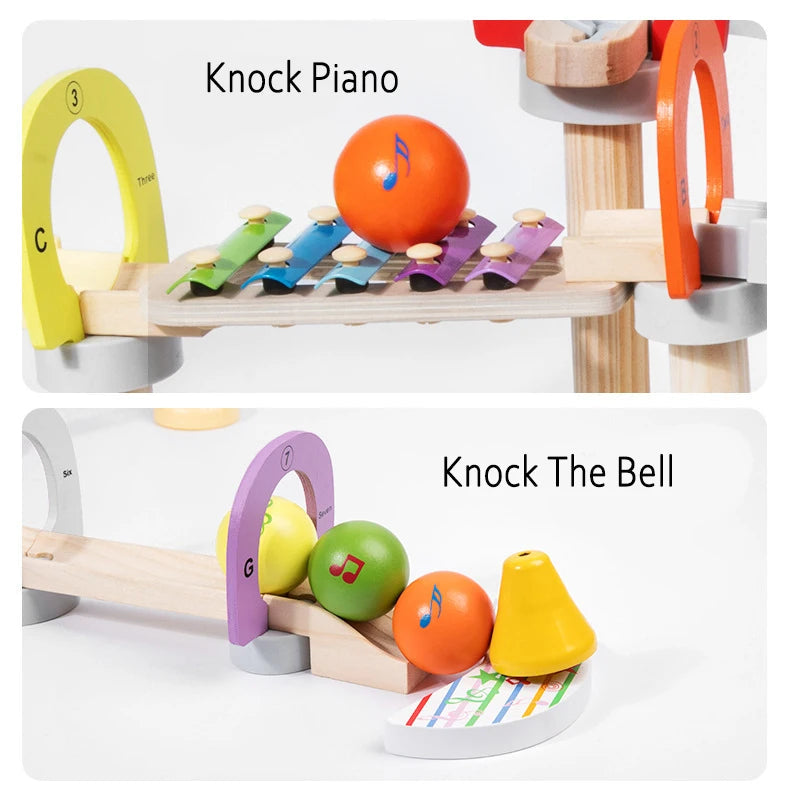 MusicBlocks Toy - Wooden Sensory Musical Blocks for Kids