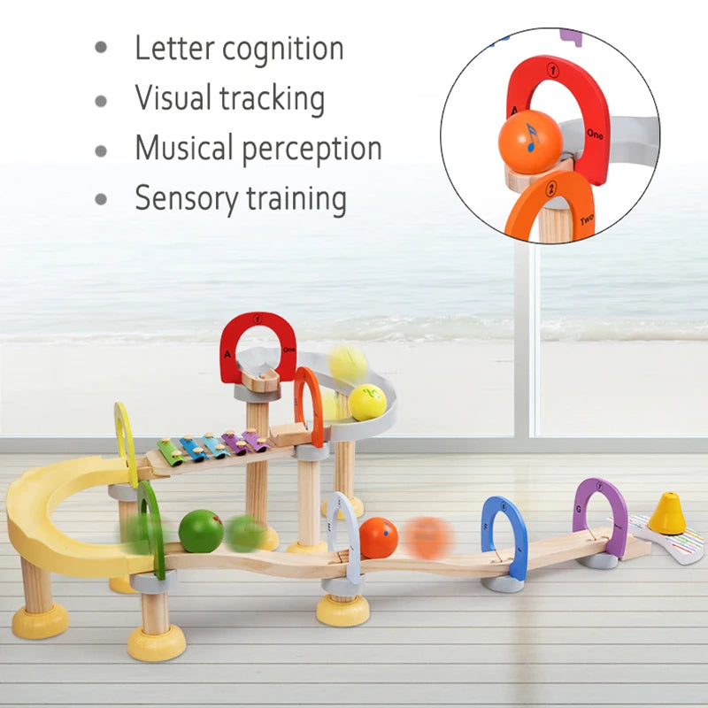 MusicBlocks Toy - Wooden Sensory Musical Blocks for Kids