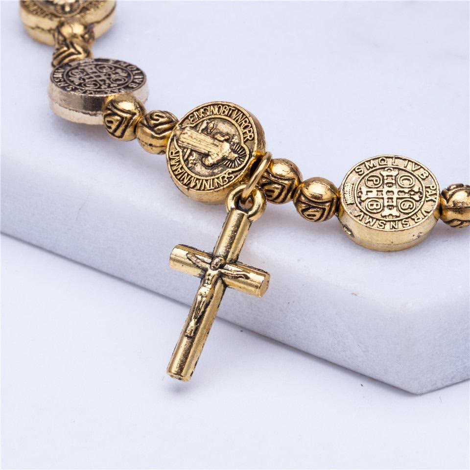 Gold & Silver - Christian Cross Bracelet