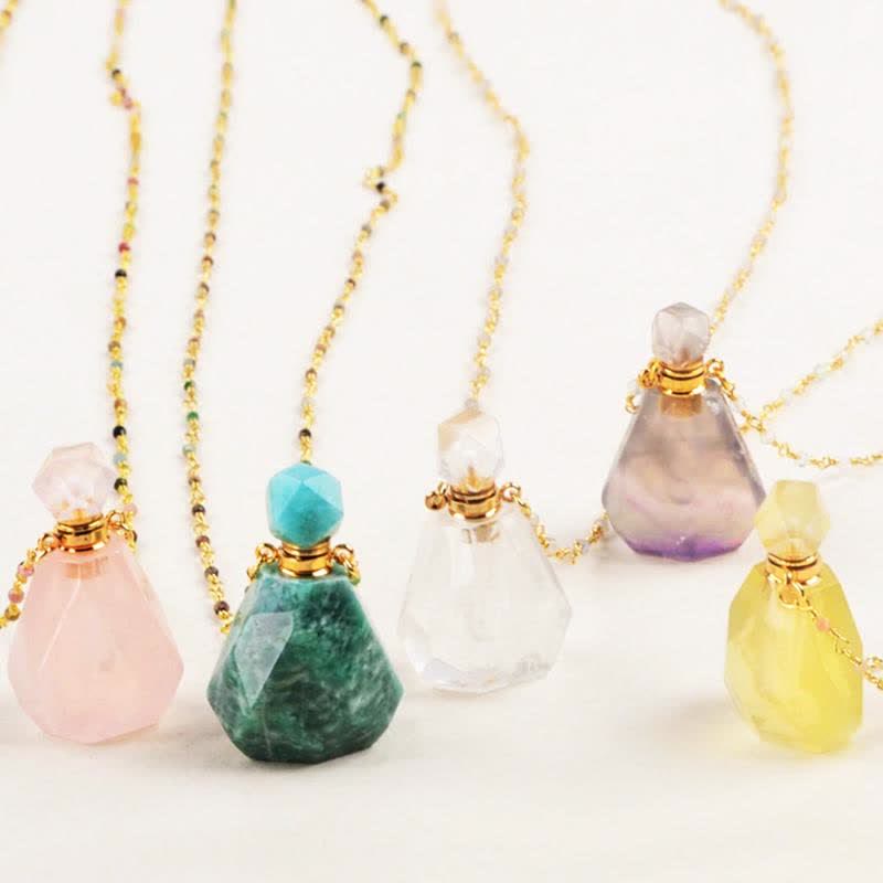 Iris - Crystal Perfume Bottle Necklace for Women