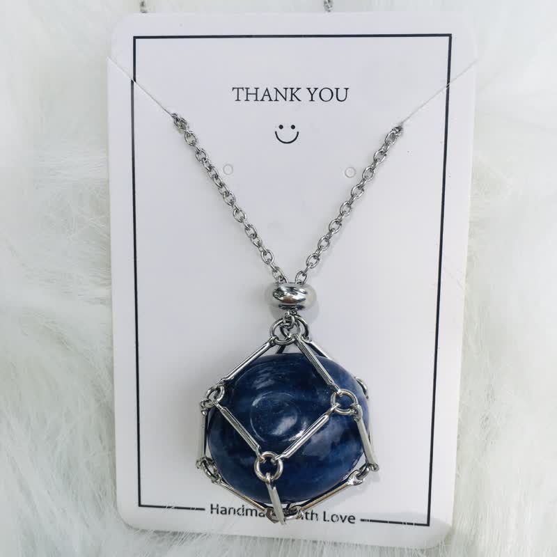 Iris - Natural Crystal Pendant Necklace for Women