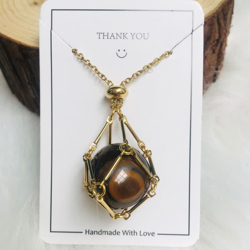 Iris - Natural Crystal Pendant Necklace for Women
