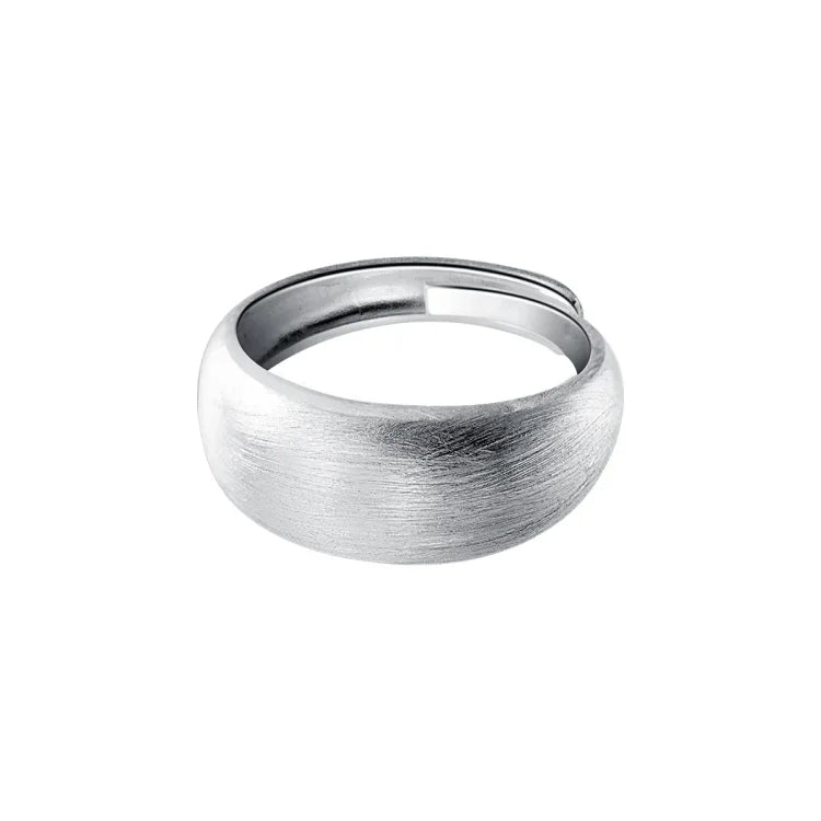 Nora - Adjustable Silver Dome Ring for Women