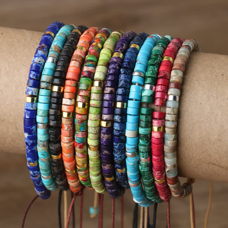 Seraphina - Braided Natural Stone Bead Bracelet for Women