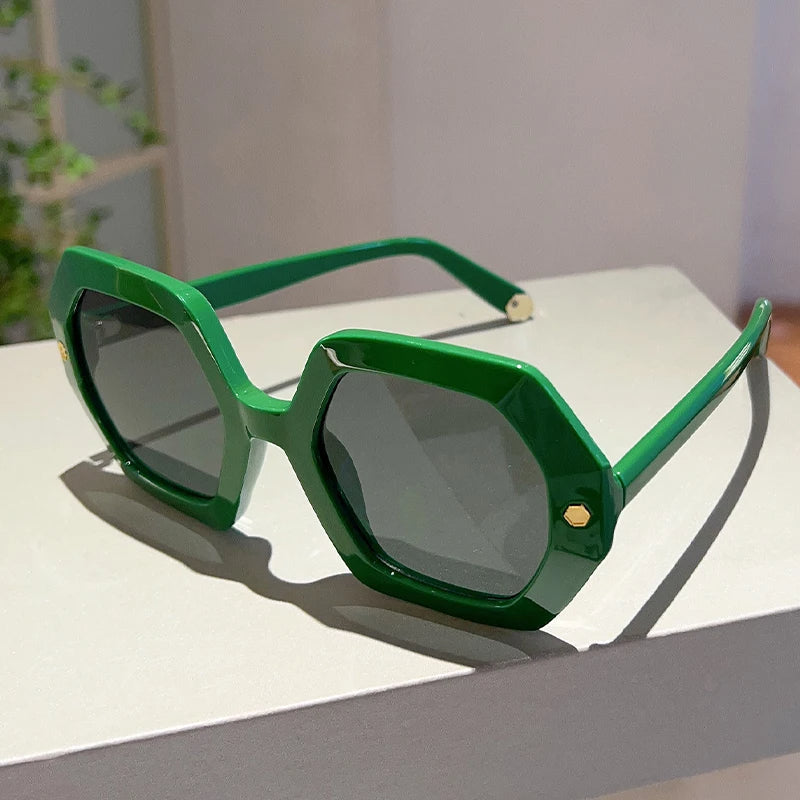 ReginaShade - Oversized Hexagonal Sunglasses for Women