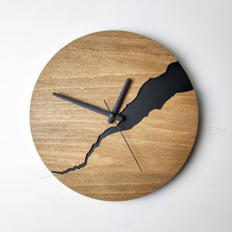 Surrealist Wall Clock - Artistic Black Timepiece