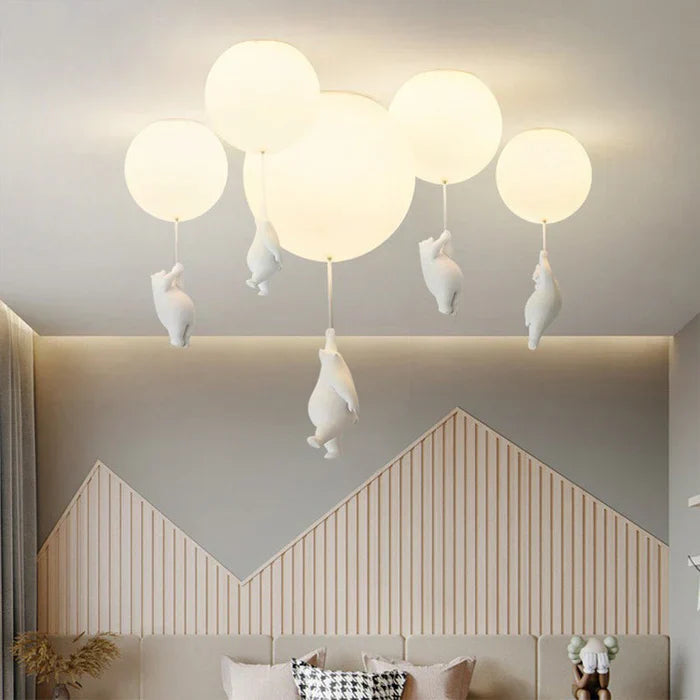 CloudBear - Playful Kids Ceiling Lamp with Balloon