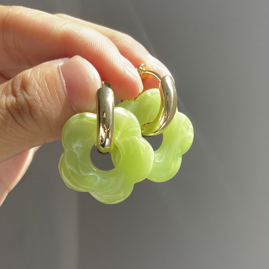 Valeria - Gold Flower Earrings for Women