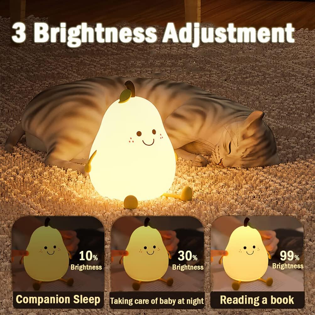PearGlow LED Night Light - USB Warm White