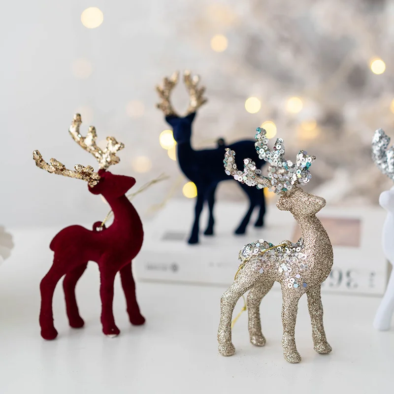 FrostDeer Glitter Deer Ornament - Luxe Christmas Decor