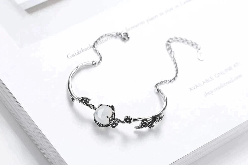MoonGleam Silver Moonstone Bracelet