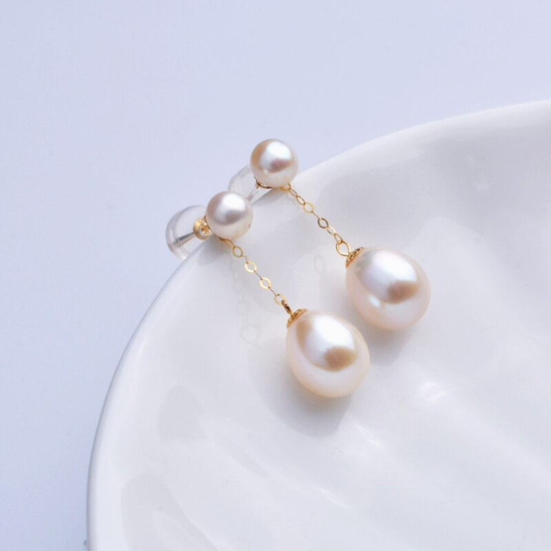 Isolde Pearl Earrings - Timeless Gold-Plated Pearl Jewelry