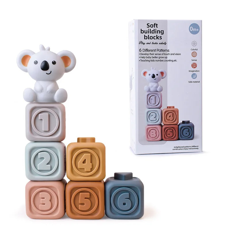CubbyStack - Silicone Stacking and Teething Toy for Babies