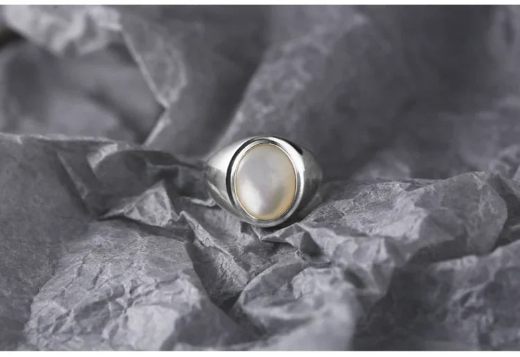 Isla - Pinctada Albina Sterling Silver Ring for Women