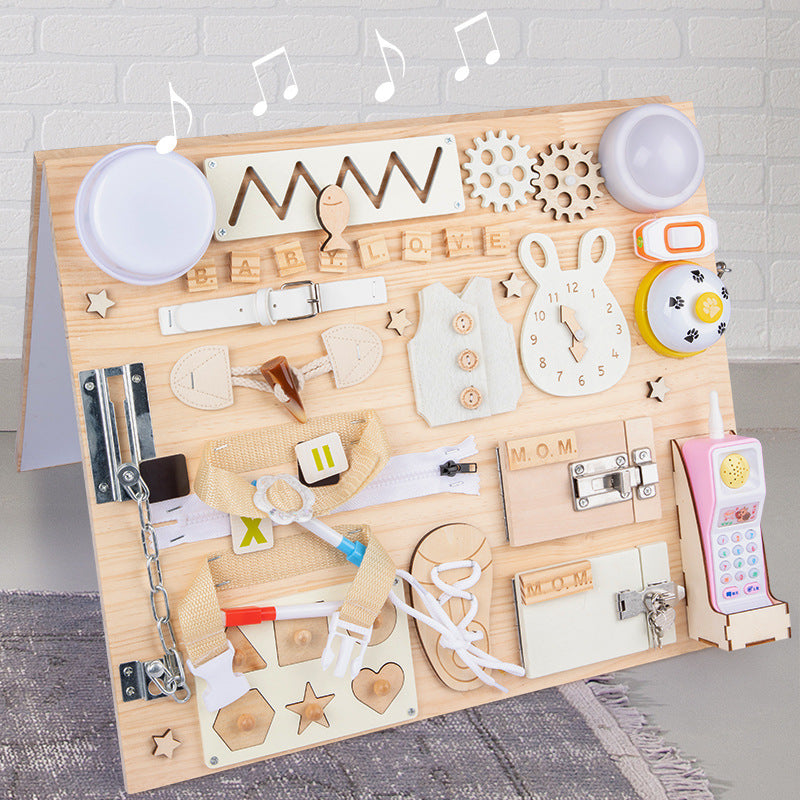 WoodPlay Board - Educational Sensory Busy Board for Kids