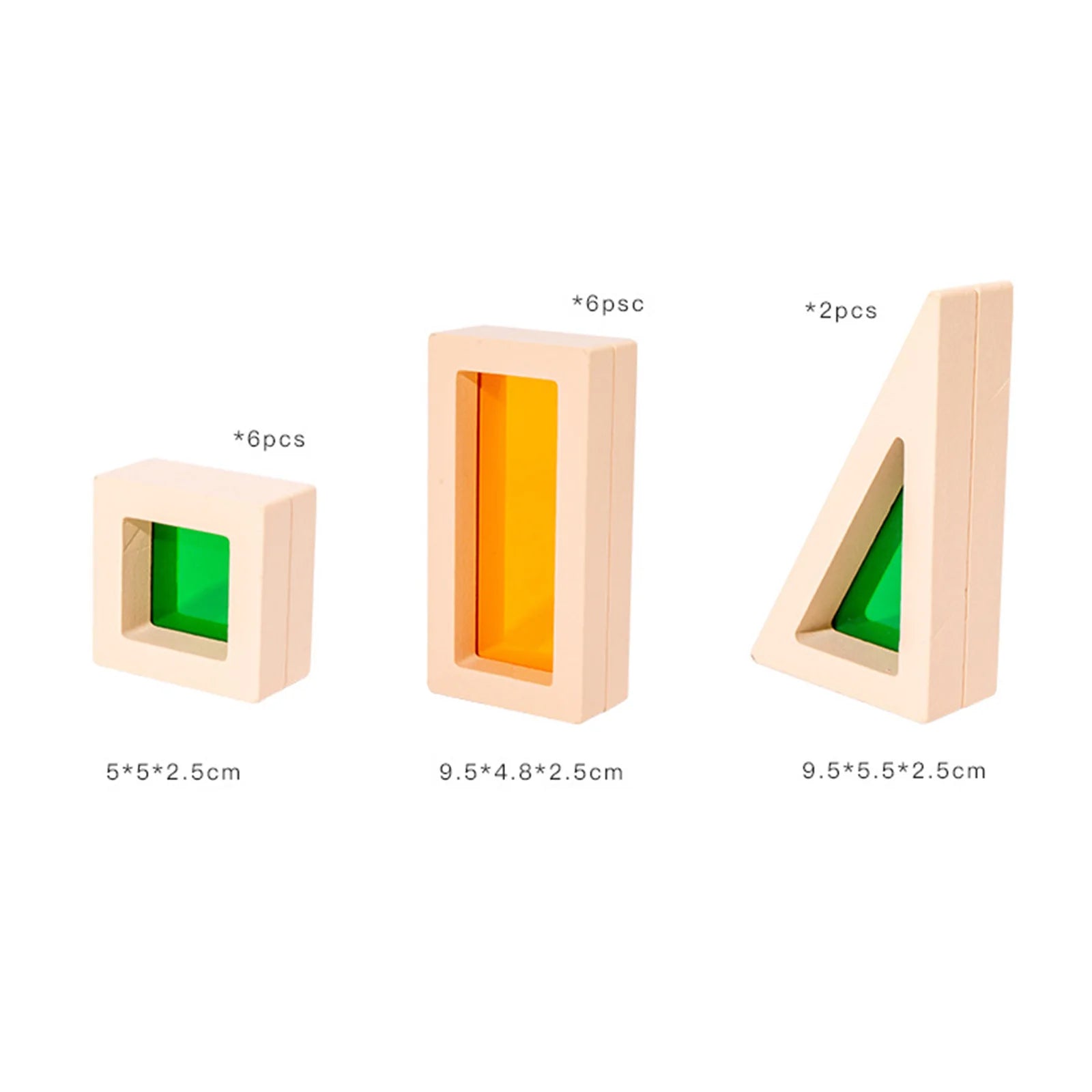 CreativeBlocks - Colourful Wooden Building Blocks for Kids