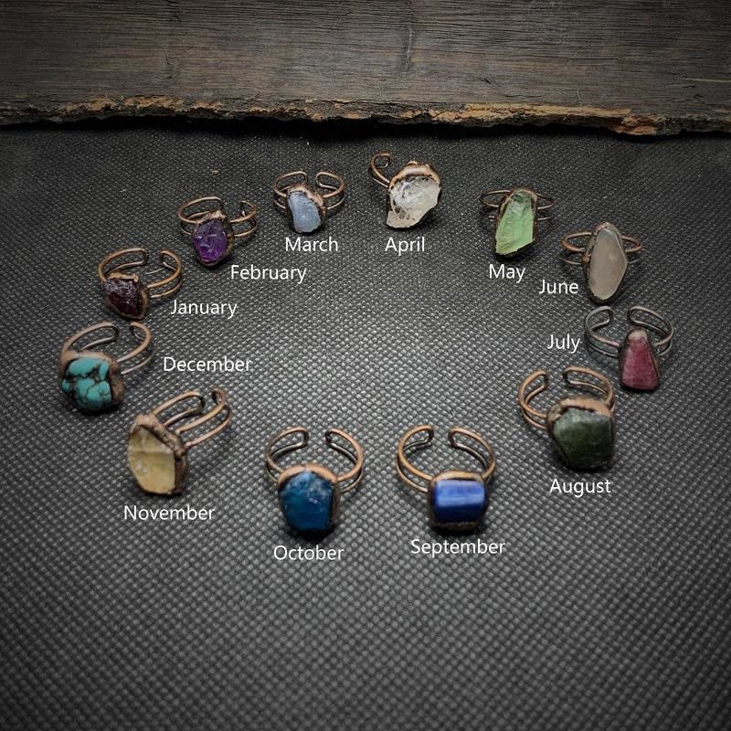 Selina - Natural Raw Birthstone Ring for Women