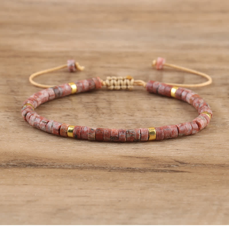 Seraphina - Braided Natural Stone Bead Bracelet for Women