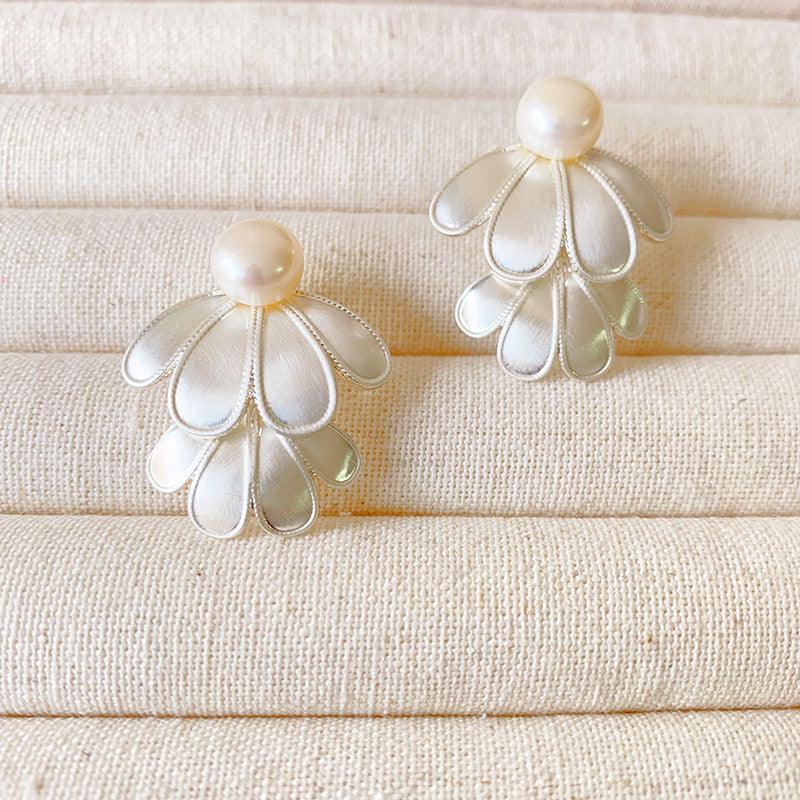 Lunara - Double Flower Stud Earrings for Women