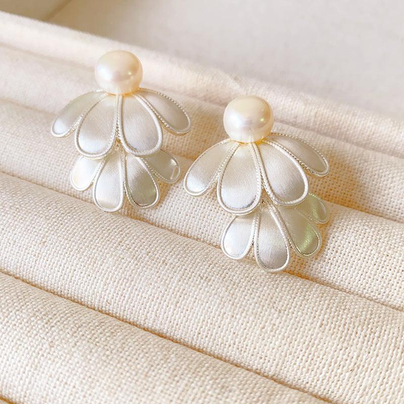 Lunara - Double Flower Stud Earrings for Women