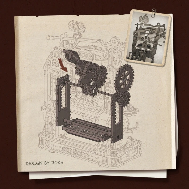 PressMaster 3D Puzzle - Historic DIY Printing Press