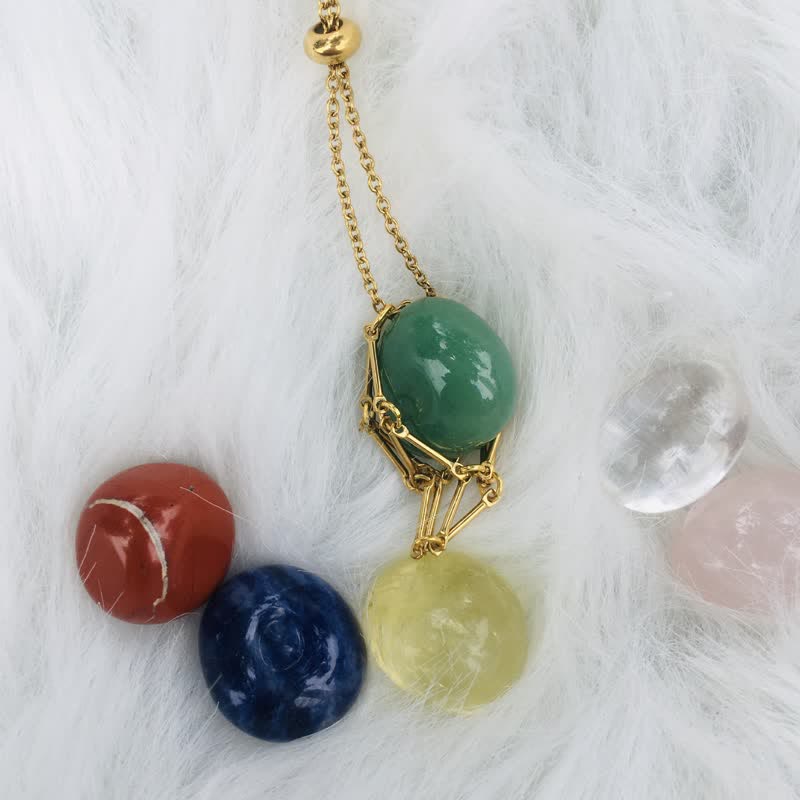 Iris - Natural Crystal Pendant Necklace for Women