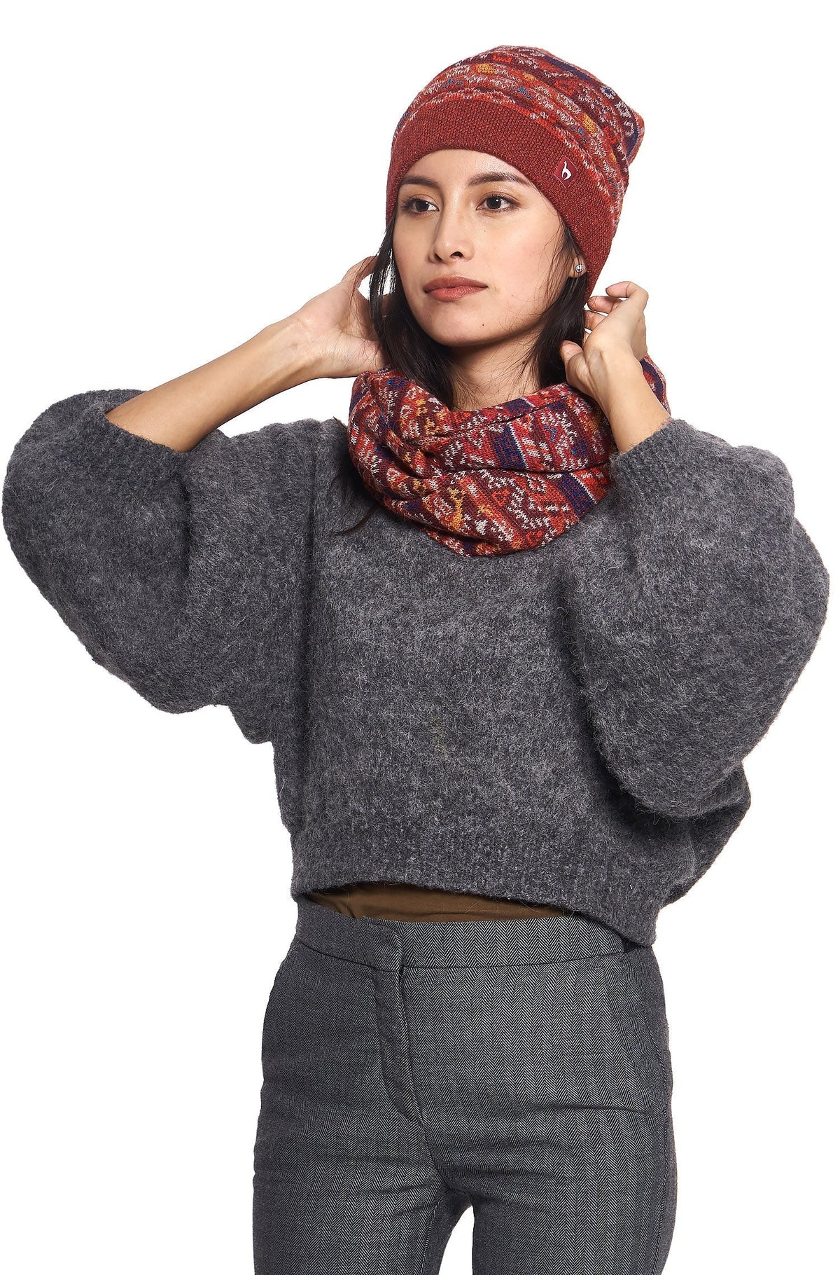 AlpacaFit Beanie – Luxe Jacquard Wool Beanie