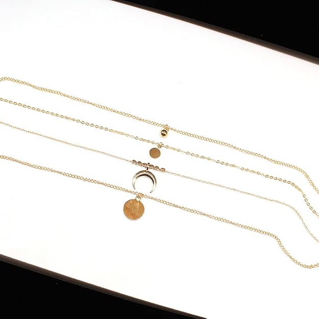 Selania - Half-Moon Layered Necklace