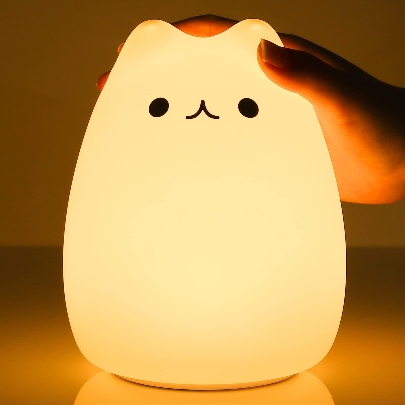 Cat Kids Night Light - Silicone Rechargeable Lamp