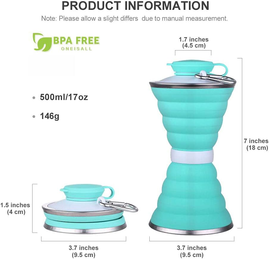 HydroFold - Collapsible Water Bottle with Clip