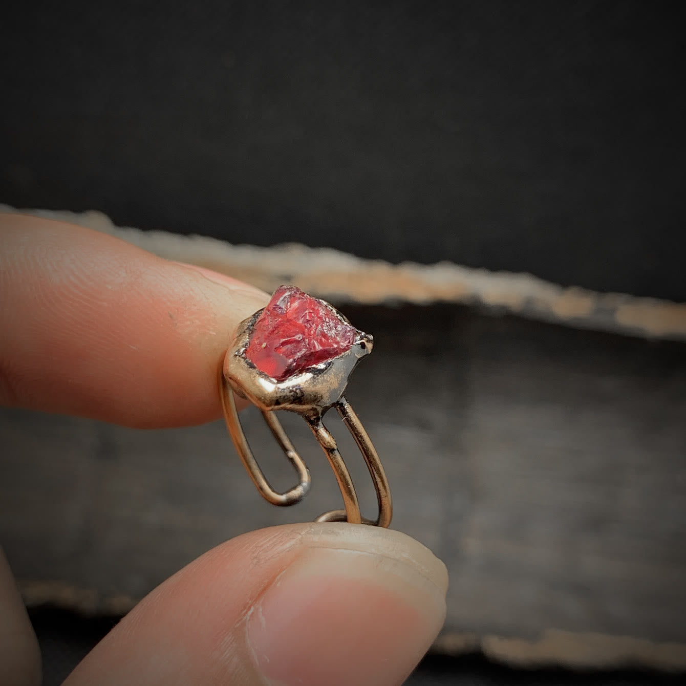 Selina - Natural Raw Birthstone Ring for Women