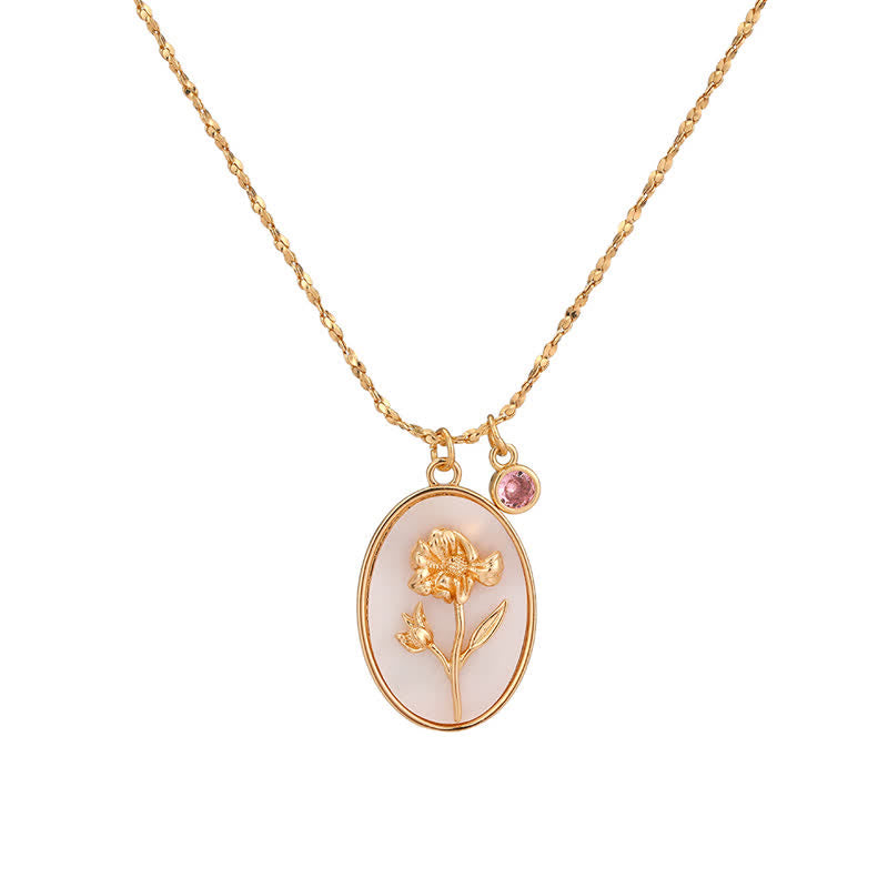 Aurora - Birthstone & Birth Flower Necklace for Women