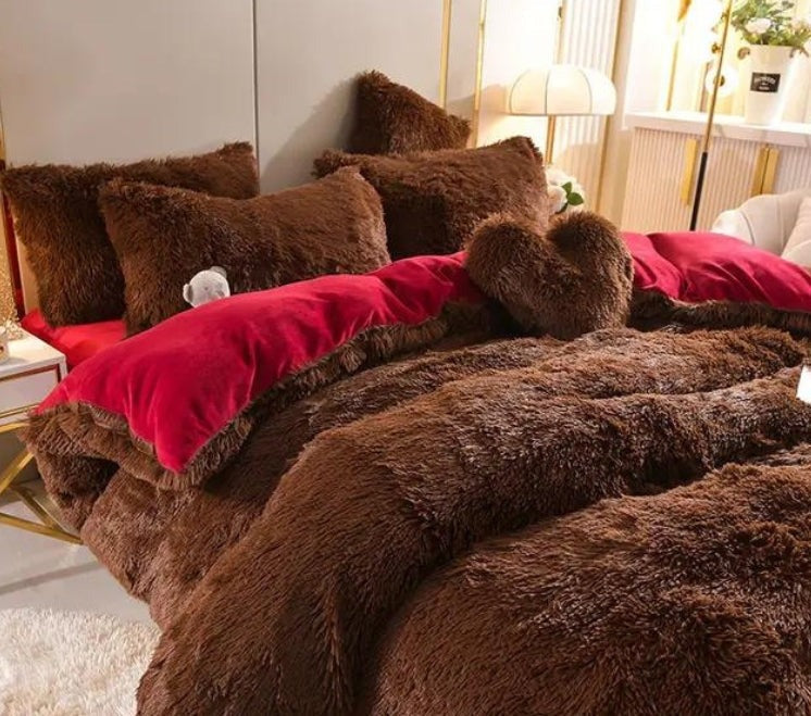 Plush Duvet Cover - Zip & Corner Ties