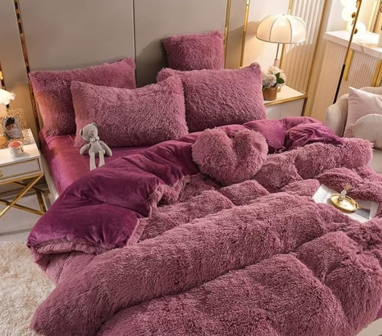 Plush Duvet Cover - Zip & Corner Ties