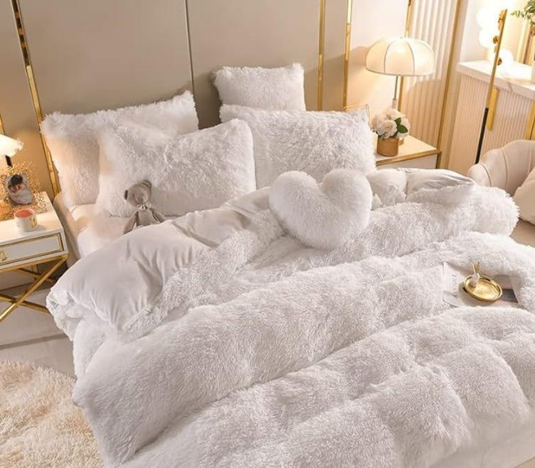 Plush Duvet Cover - Zip & Corner Ties