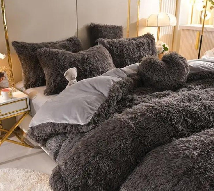 Plush Duvet Cover - Zip & Corner Ties