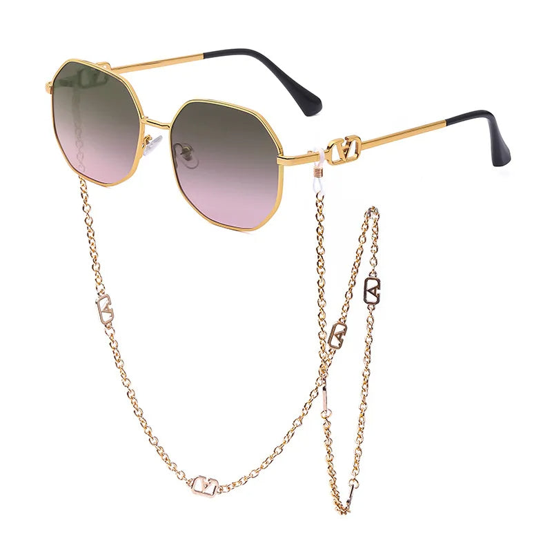 RubyShade - Bold Statement Sunglasses with Chain Cord