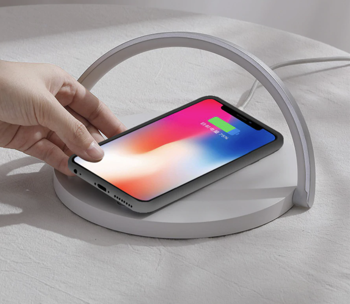 Bowlight Design - Stylish 3-in-1 Night Lamp with Qi Charger
