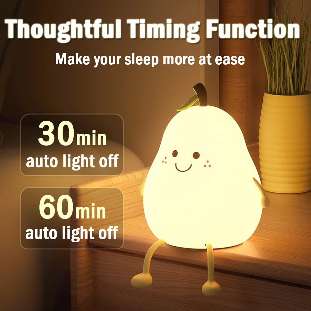 PearGlow LED Night Light - USB Warm White