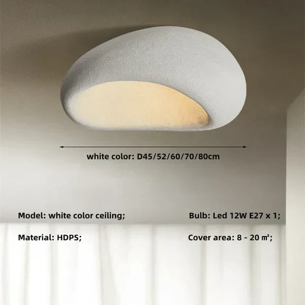 SereneAura - Natural Wabi-Sabi Ceiling Light