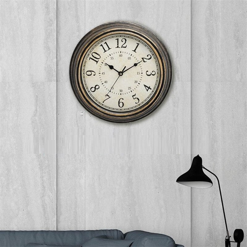 Vintage Wood-Look Wall Clock - Timeless Design