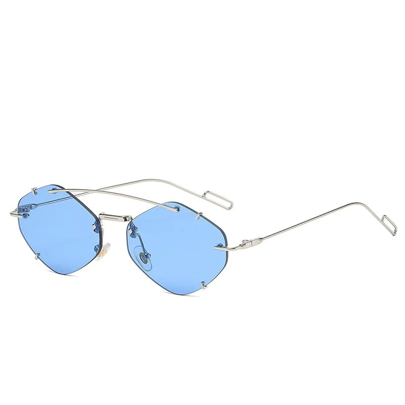 Lucia - Rimless Diamond Sunglasses